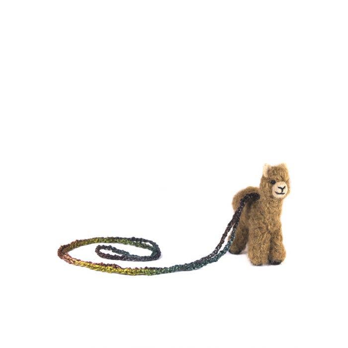 Alpaca Necklace Alpaca Necklace - Artisan Hand-Felted Alpaca Sculpture