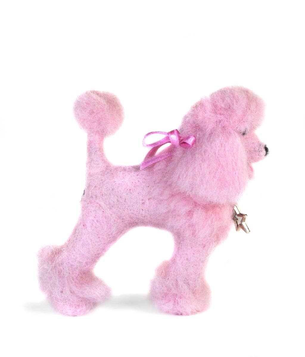 Poodle Dog- Artisan Hand-Felted Alpaca Sculpture