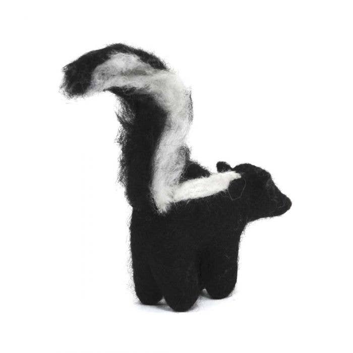 Skunk - Artisan Hand-Felted Alpaca Sculpture
