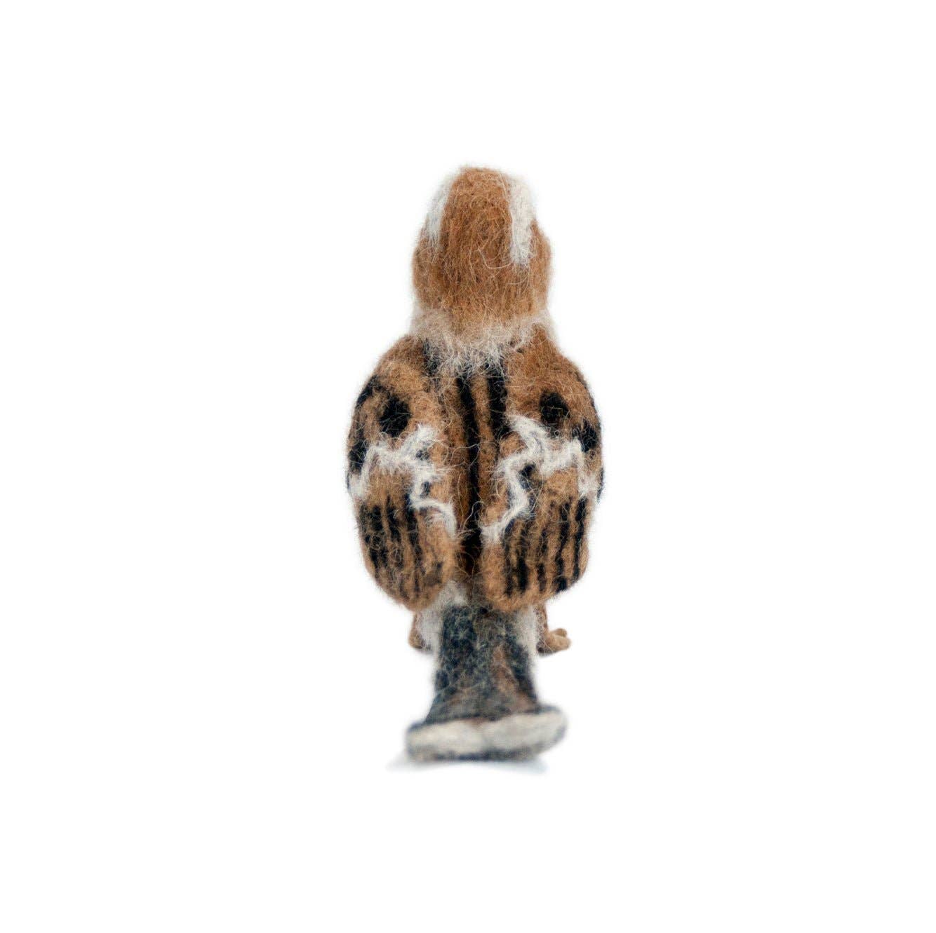 Sparrow Bird - Artisan Hand-Felted Alpaca Sculpture