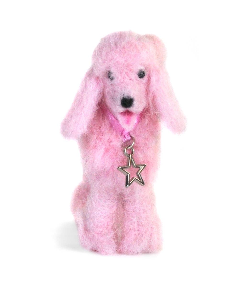 Poodle Dog- Artisan Hand-Felted Alpaca Sculpture