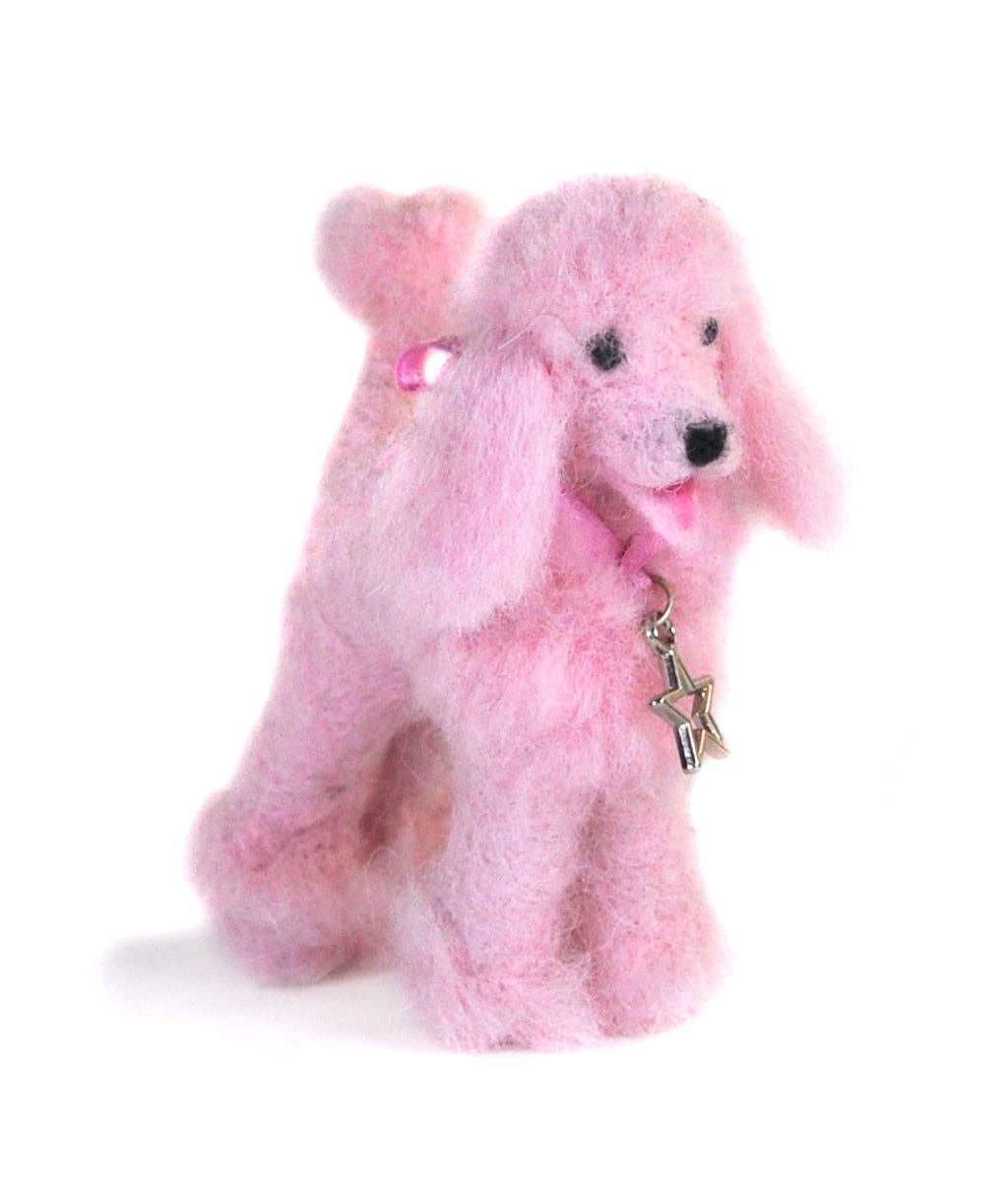 Poodle Dog- Artisan Hand-Felted Alpaca Sculpture