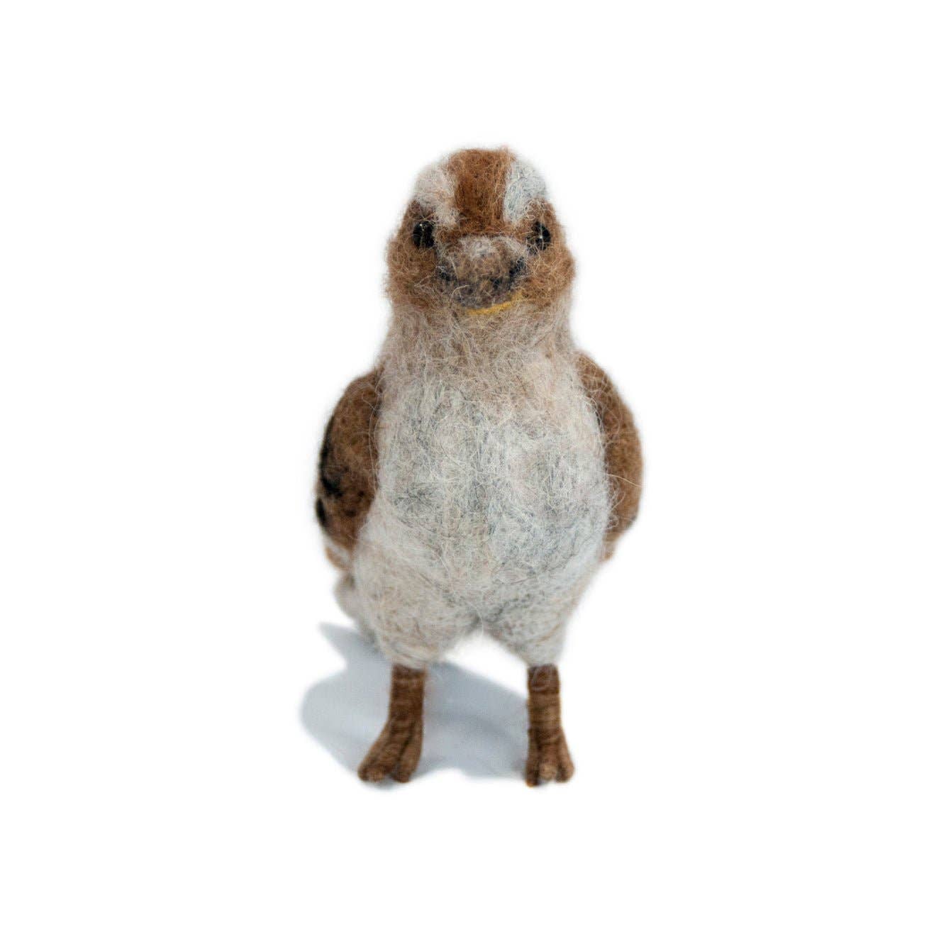 Sparrow Bird - Artisan Hand-Felted Alpaca Sculpture