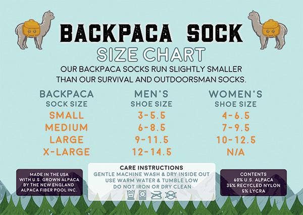 BACKPACA Hiker Alpaca ANKLE Sock