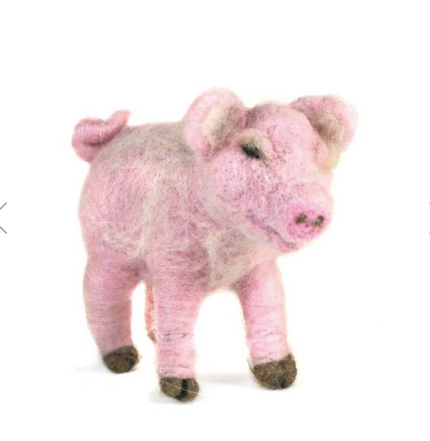 Piglet- Artisan Hand-Felted Alpaca Sculpture