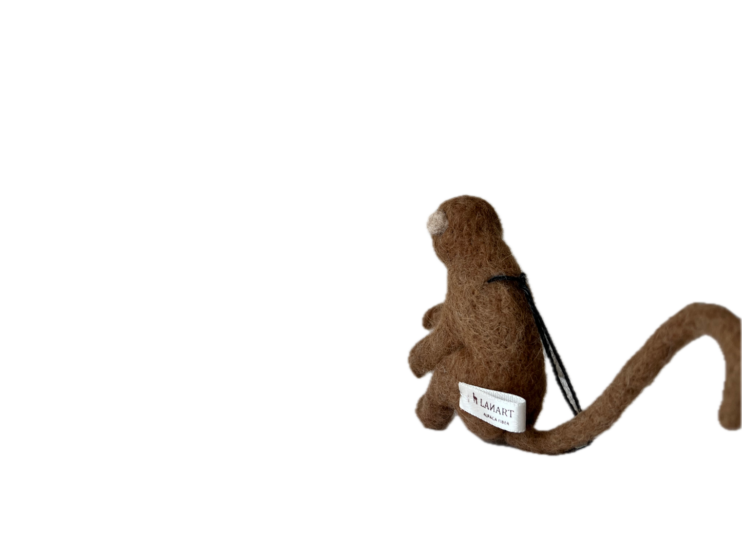 Brown Monkey - Artisan Hand-Felted Alpaca Sculpture