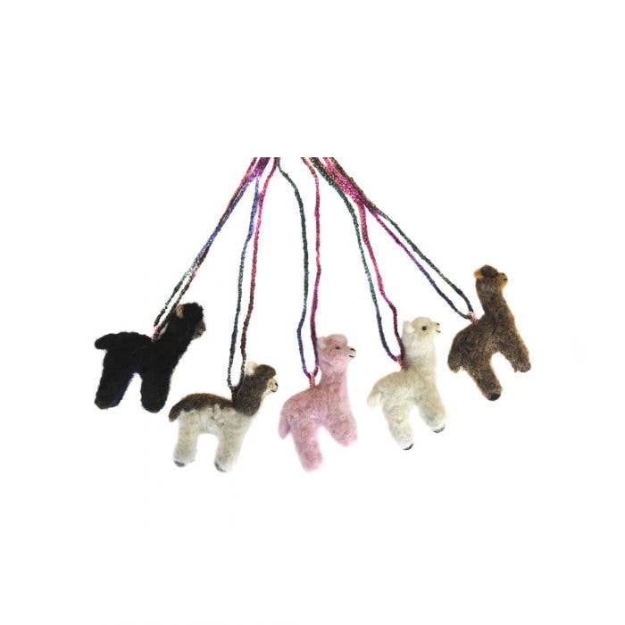 Alpaca Necklace Alpaca Necklace - Artisan Hand-Felted Alpaca Sculpture