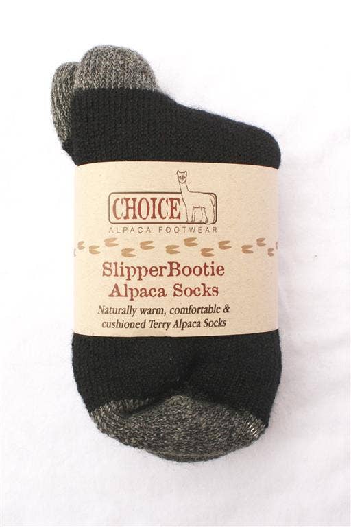 "SlipperBootie" Alpaca Socks - Made in the USA