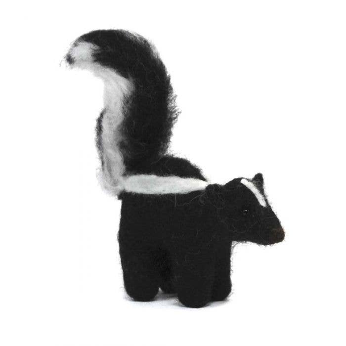Skunk - Artisan Hand-Felted Alpaca Sculpture