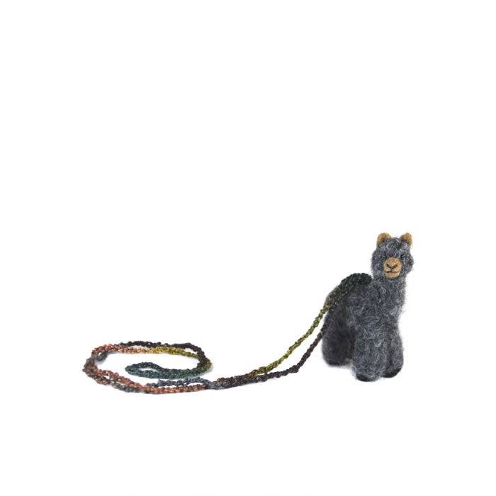 Alpaca Necklace Alpaca Necklace - Artisan Hand-Felted Alpaca Sculpture
