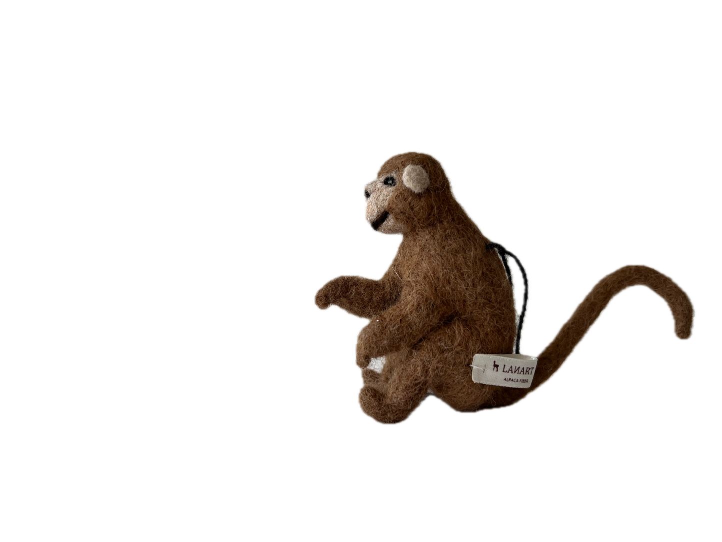 Brown Monkey - Artisan Hand-Felted Alpaca Sculpture