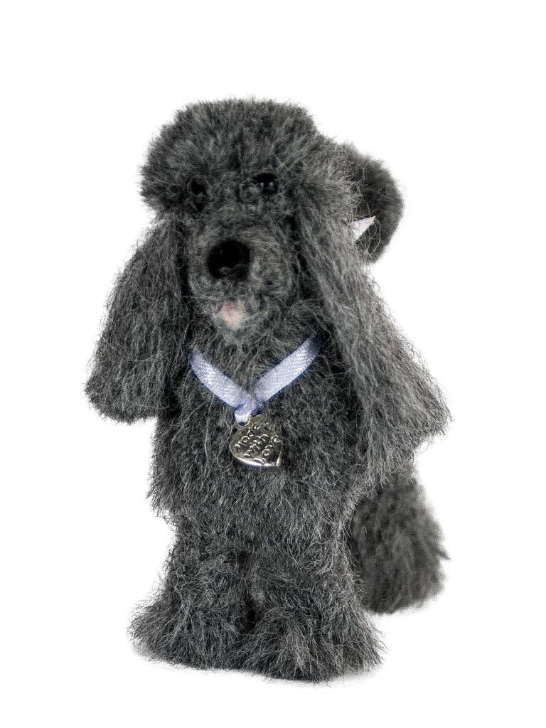 Poodle Dog- Artisan Hand-Felted Alpaca Sculpture