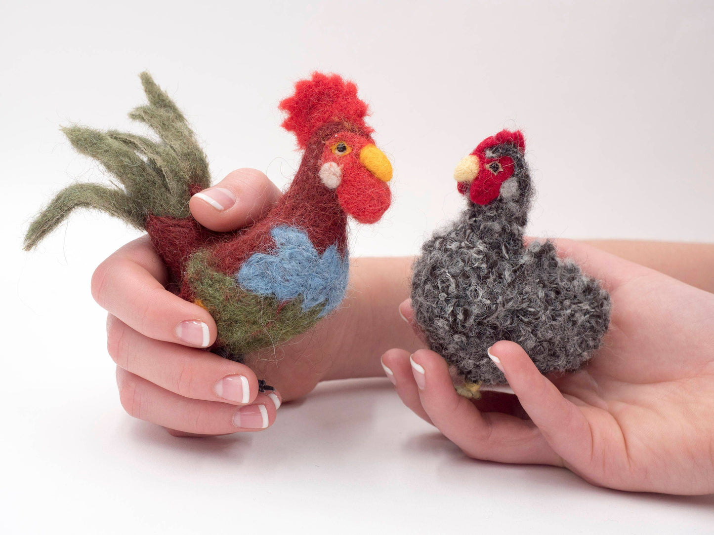 Rooster- Artisan Hand-Felted Alpaca Sculpture