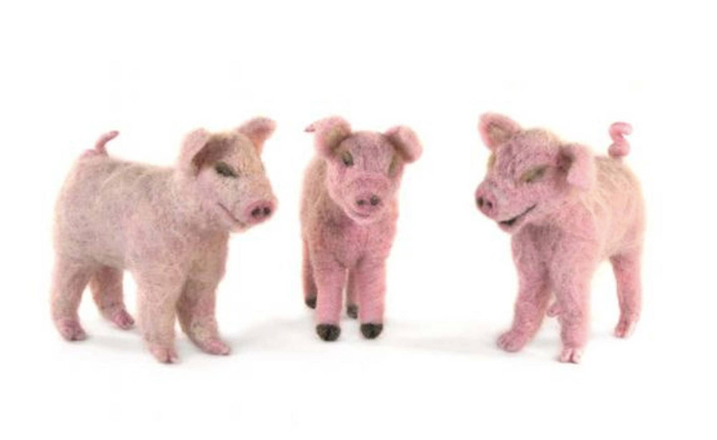Piglet- Artisan Hand-Felted Alpaca Sculpture