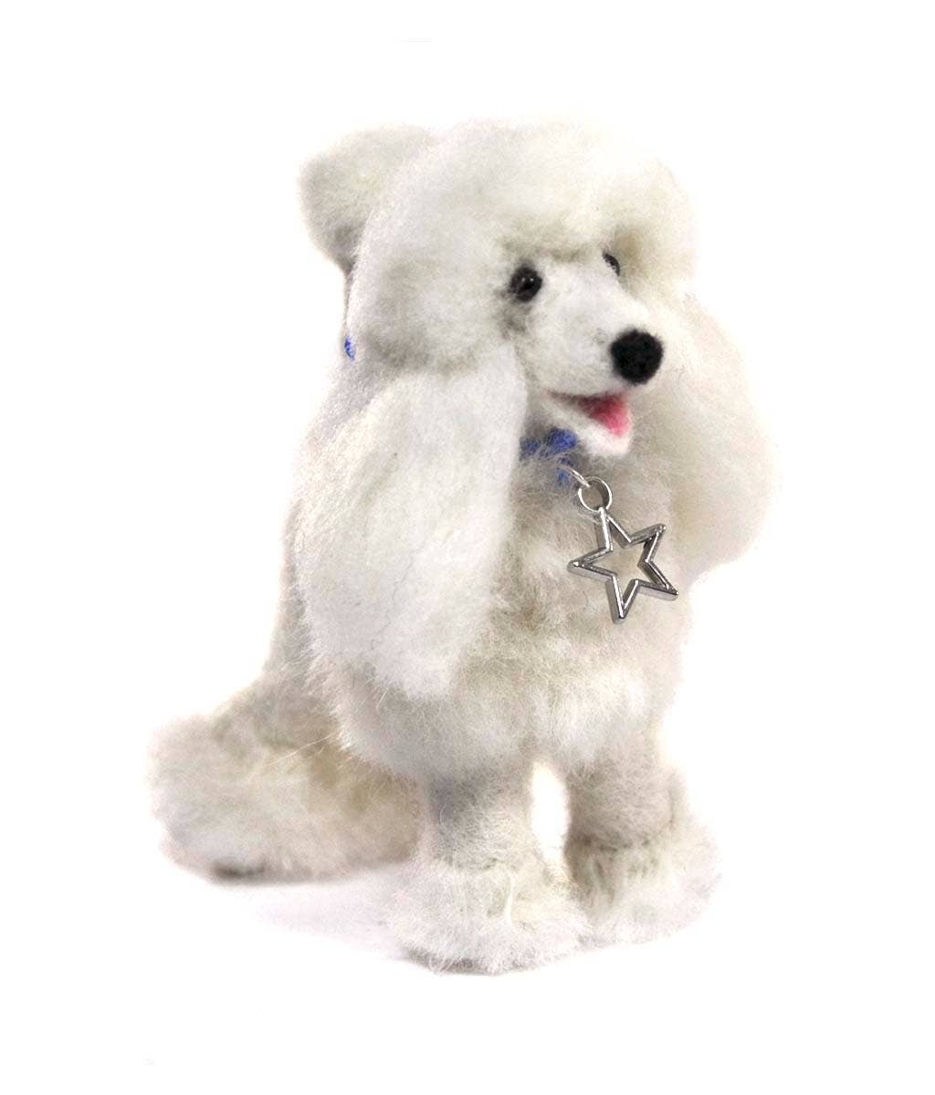 Poodle Dog- Artisan Hand-Felted Alpaca Sculpture