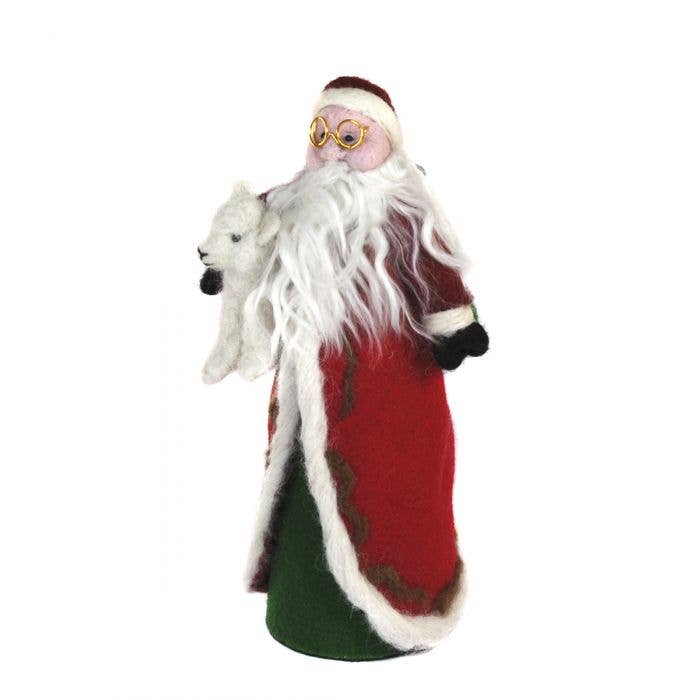 Father Christmas 8.5" - Holiday Decor Alpaca Tree Topper