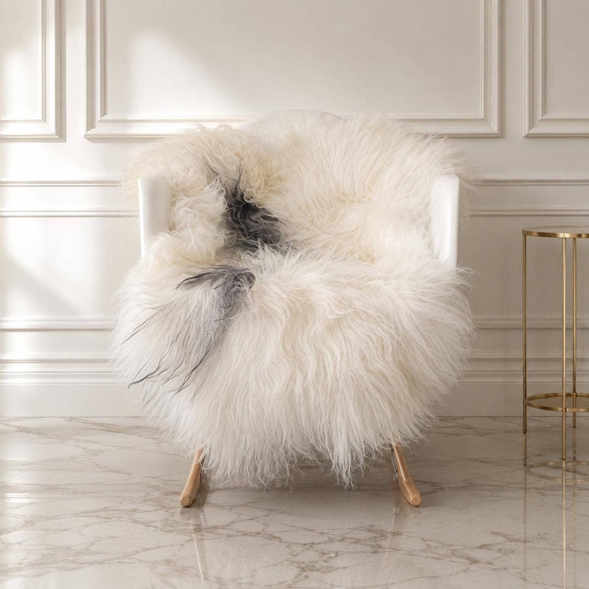 Icelandic Sheepskin Rug Sofa Throw Chair Cover Nat #3