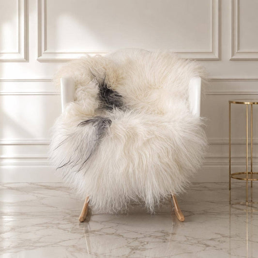Icelandic Sheepskin Rug Sofa Throw Chair Cover Nat #3