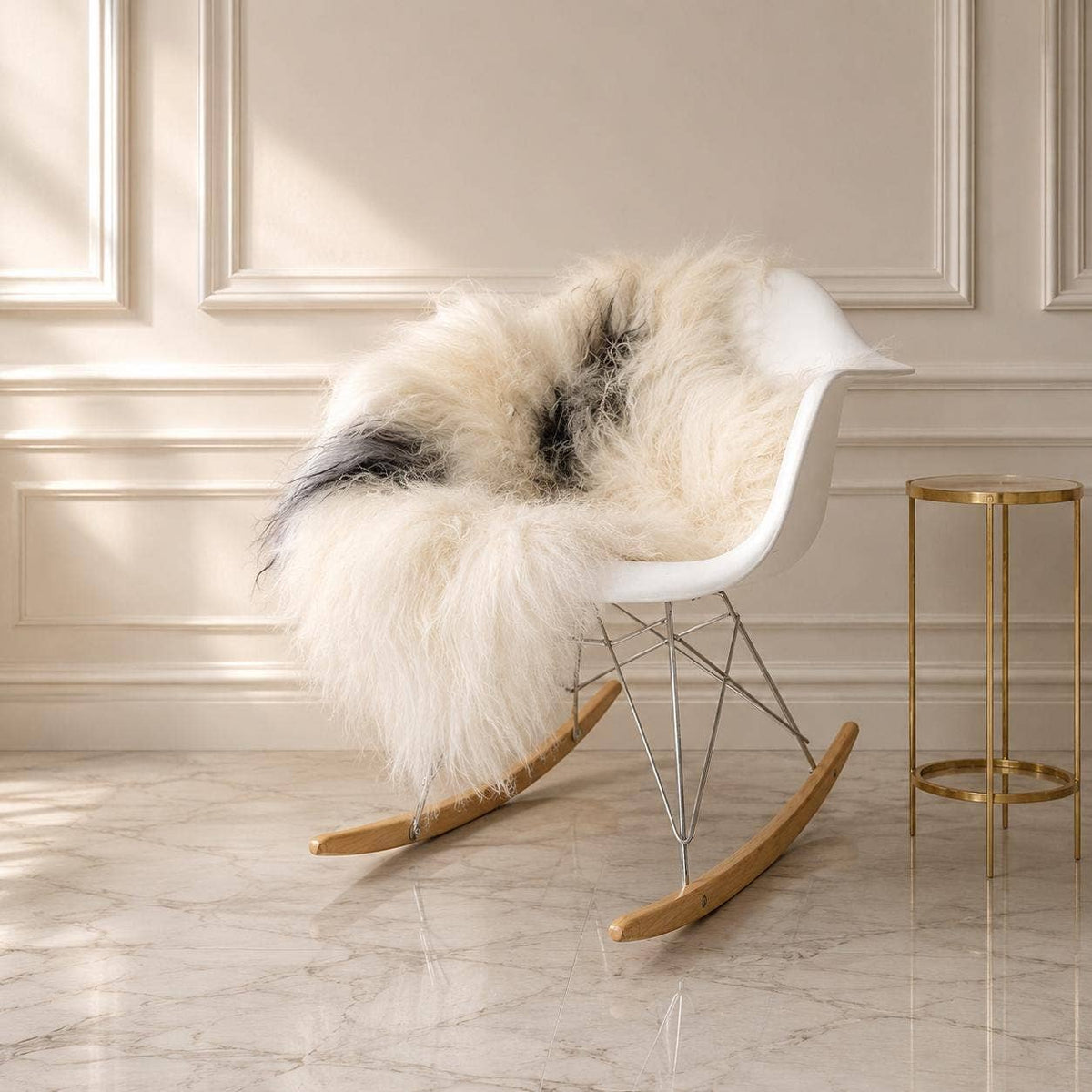 Icelandic Sheepskin Rug Sofa Throw Chair Cover Nat #3