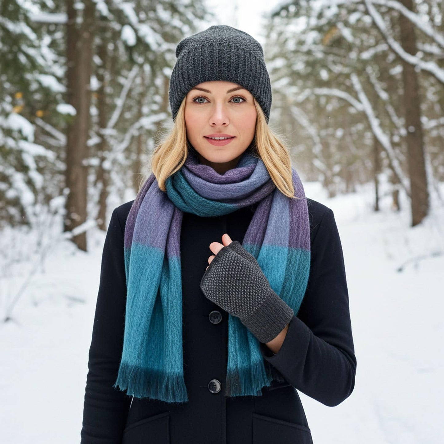 Alpaca Beanie - Trigo - Coal