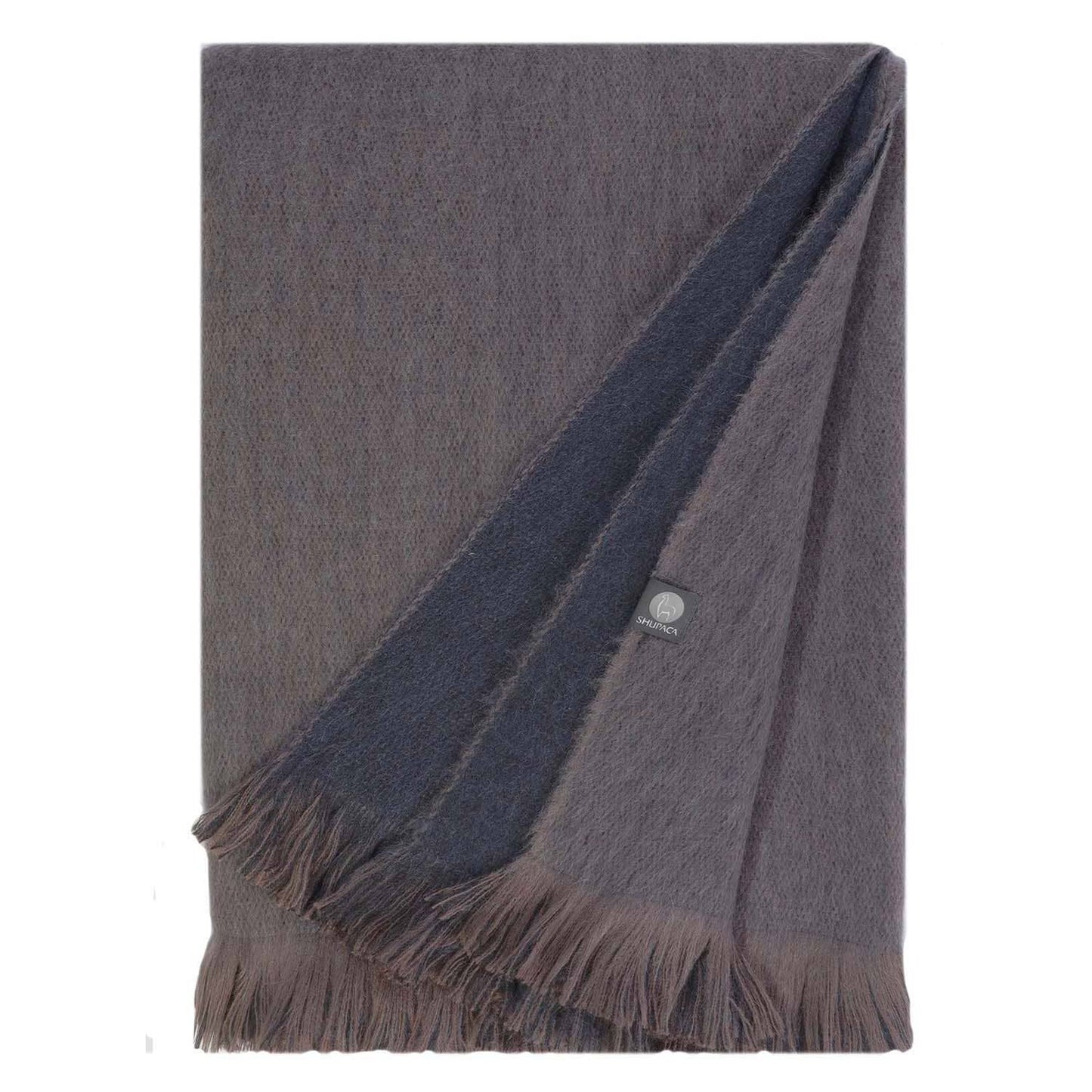 Alpaca Double Sided Throw - Toffee Breeze