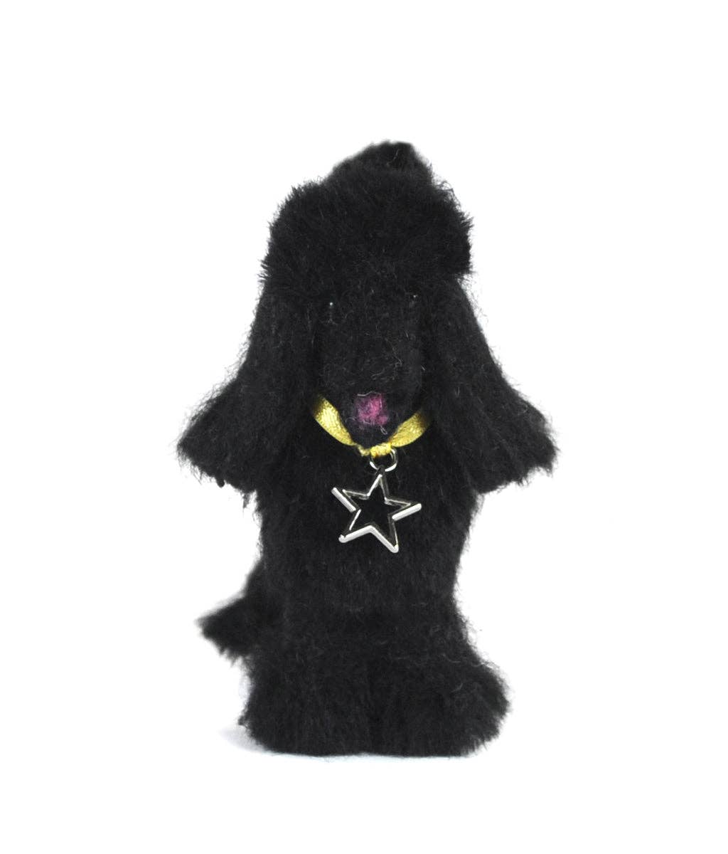Poodle Dog- Artisan Hand-Felted Alpaca Sculpture