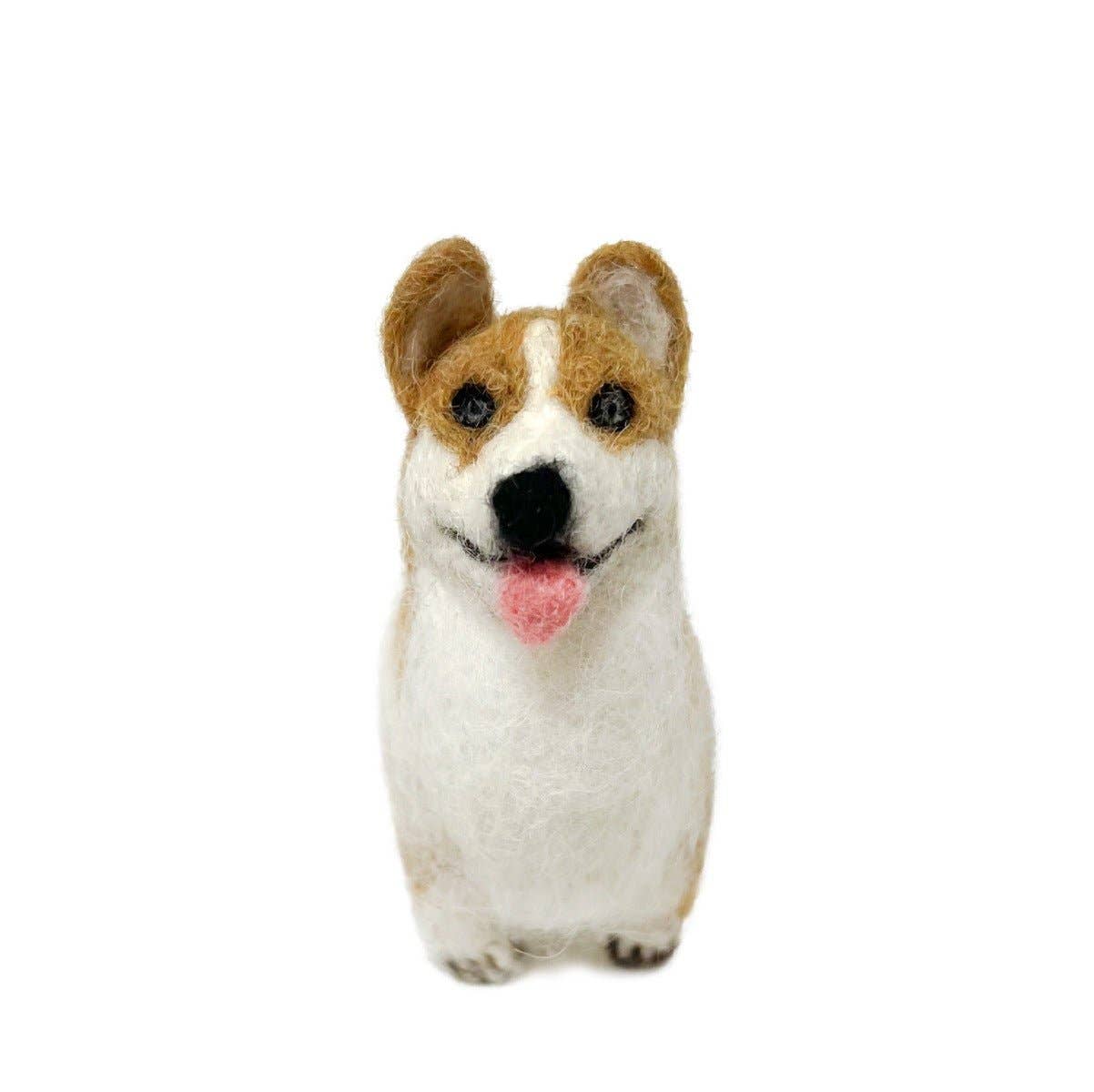 Pomeranian Dog- Artisan Hand-Felted Alpaca Sculpture