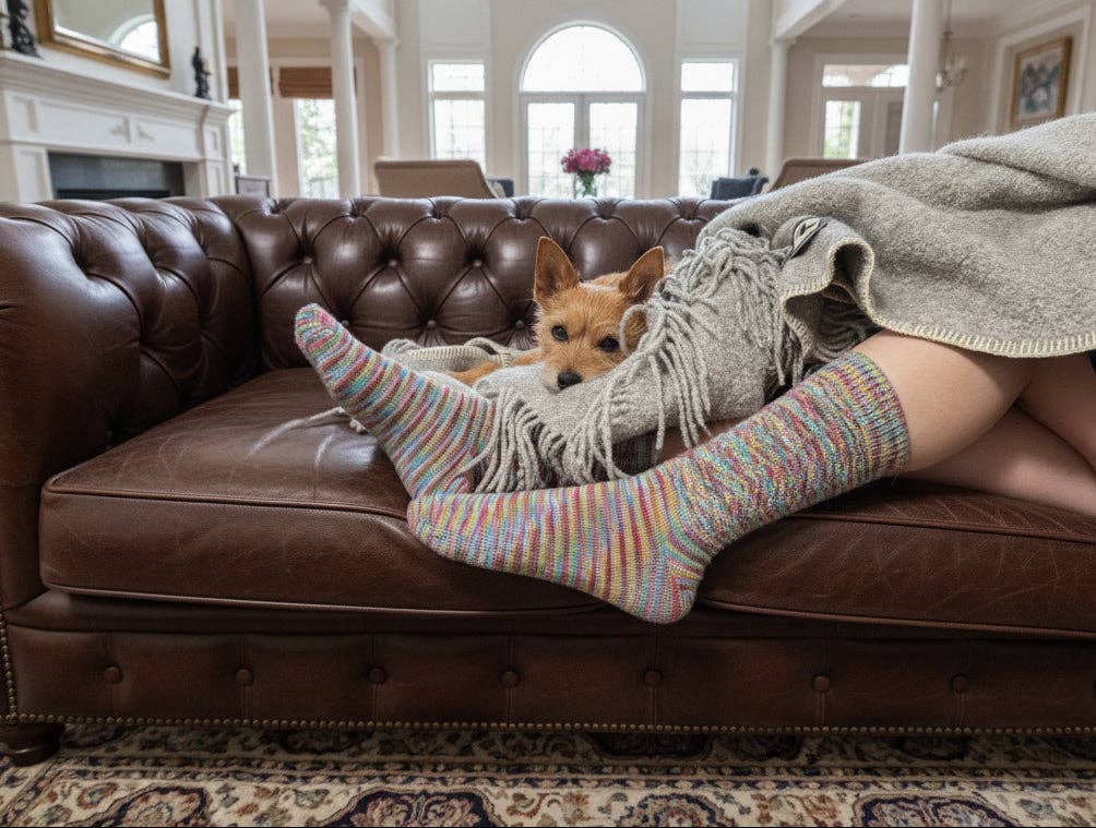 Stella Candy Hand-Painted Socks