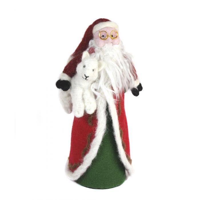 Father Christmas 8.5" - Holiday Decor Alpaca Tree Topper