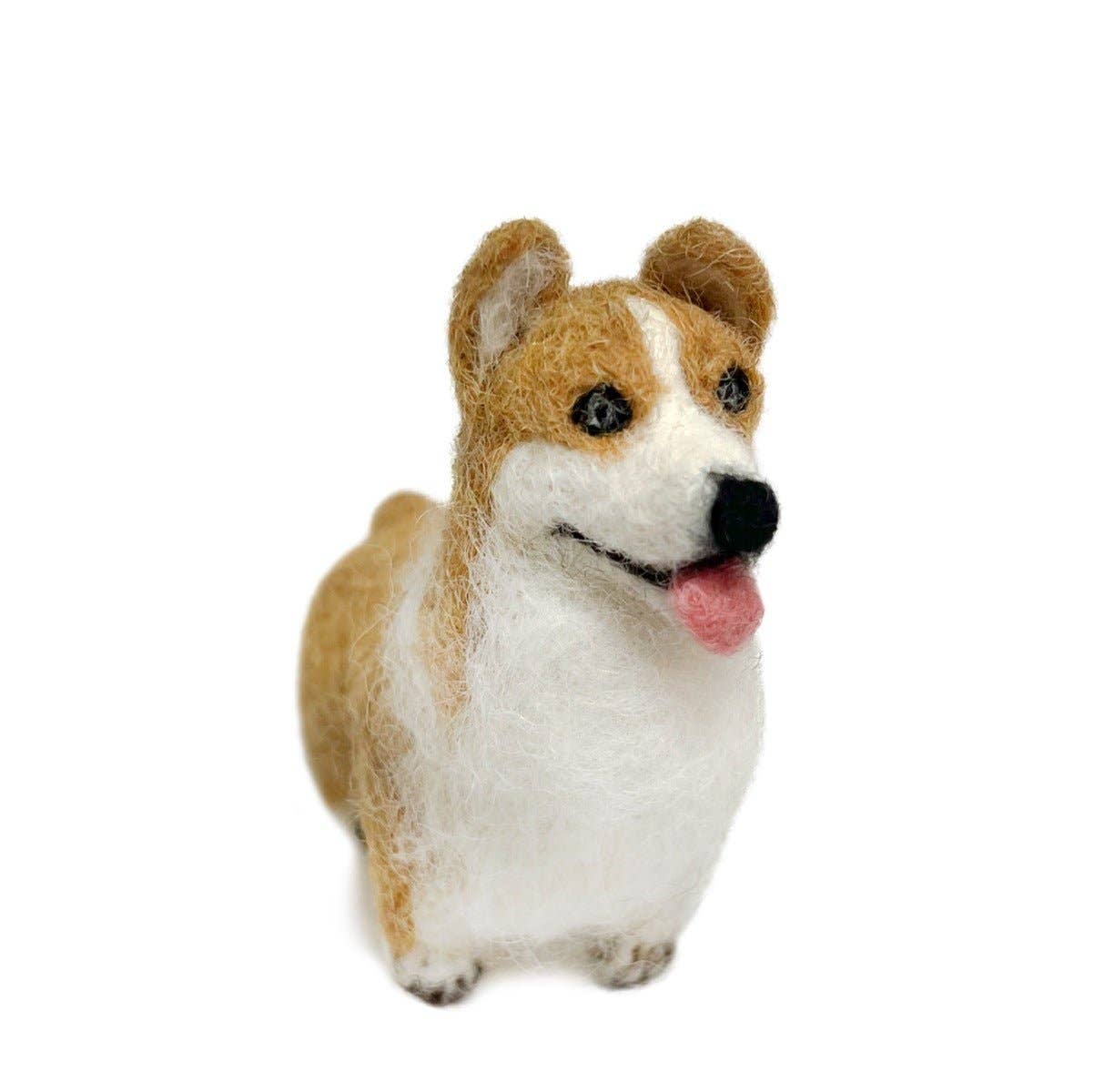 Pomeranian Dog- Artisan Hand-Felted Alpaca Sculpture