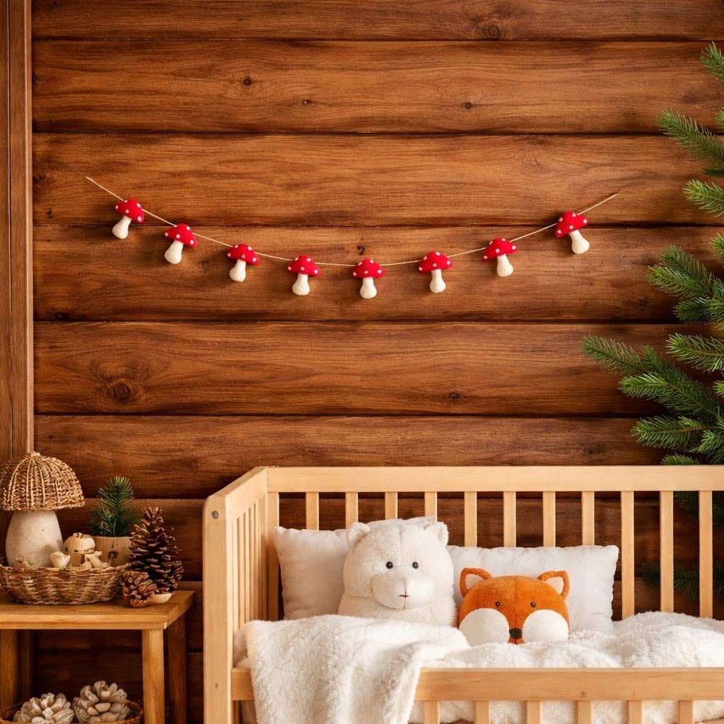 Mushroom Garland with Jute Thread