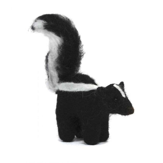 Skunk - Artisan Hand-Felted Alpaca Sculpture