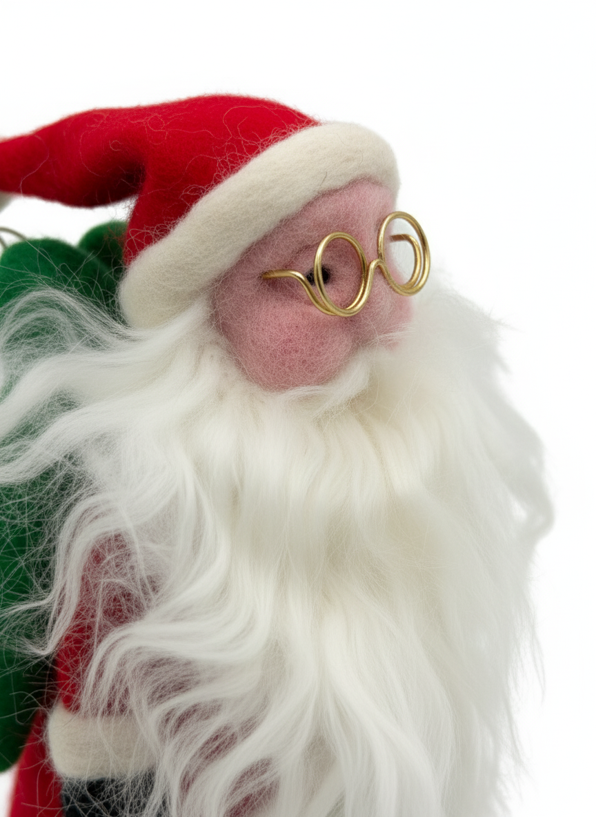 Father Christmas 8.5" - Holiday Decor Alpaca Tree Topper