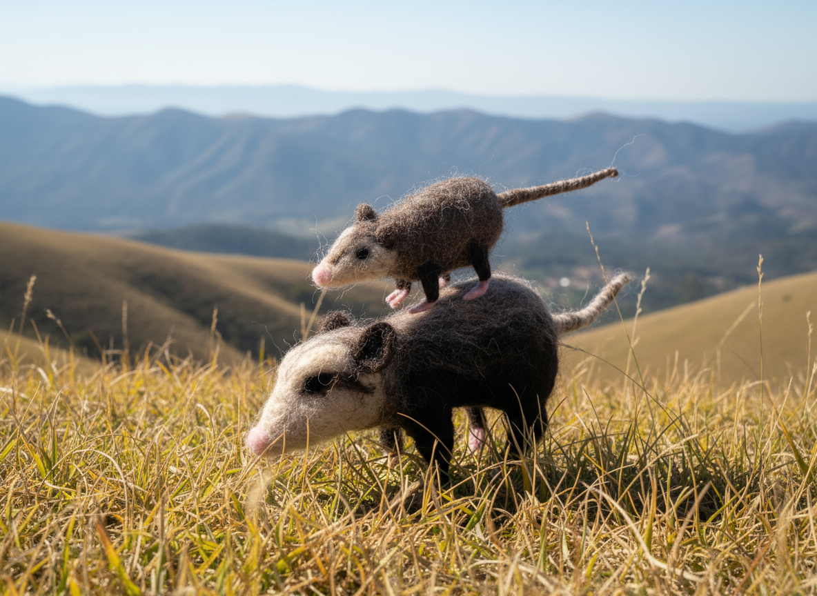 Mama Opossum & Joey