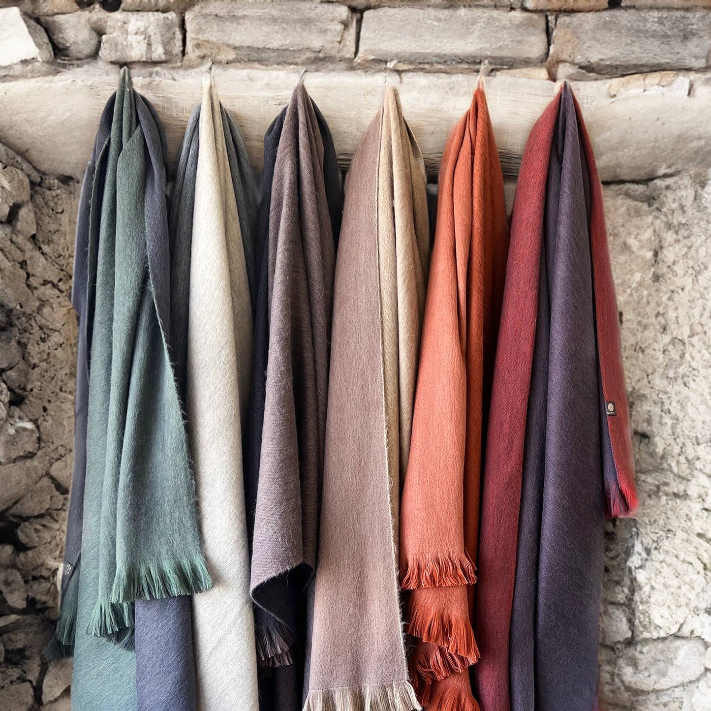 Alpaca Double Sided Throw - Toffee Breeze