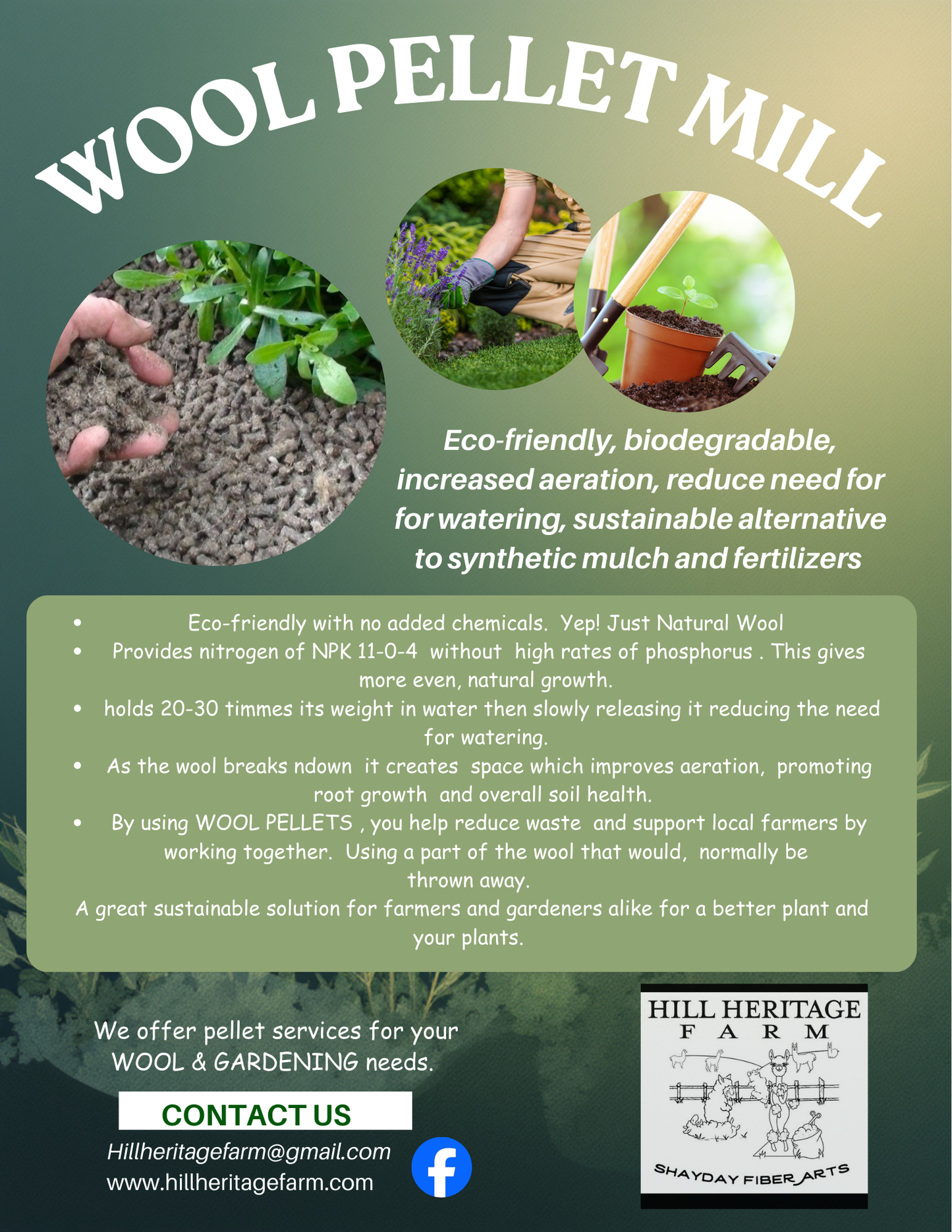 Wool Pellets Soil Amendment/Fertilizer